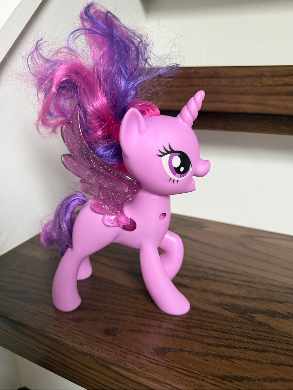 My Little Pony Pink & Purple Unicorn Figure with Glitter Wings Singing/Talking